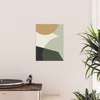 Lines Color Shapes - Gold Green Black Poster Gallery Image 2