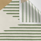 Lines Color Shapes - Gold Green Black Wall Tapestry Gallery Image 3