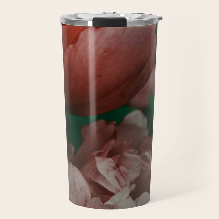 Pink Peony Flower Photographic Study 1 Travel Mug Gallery Image 1