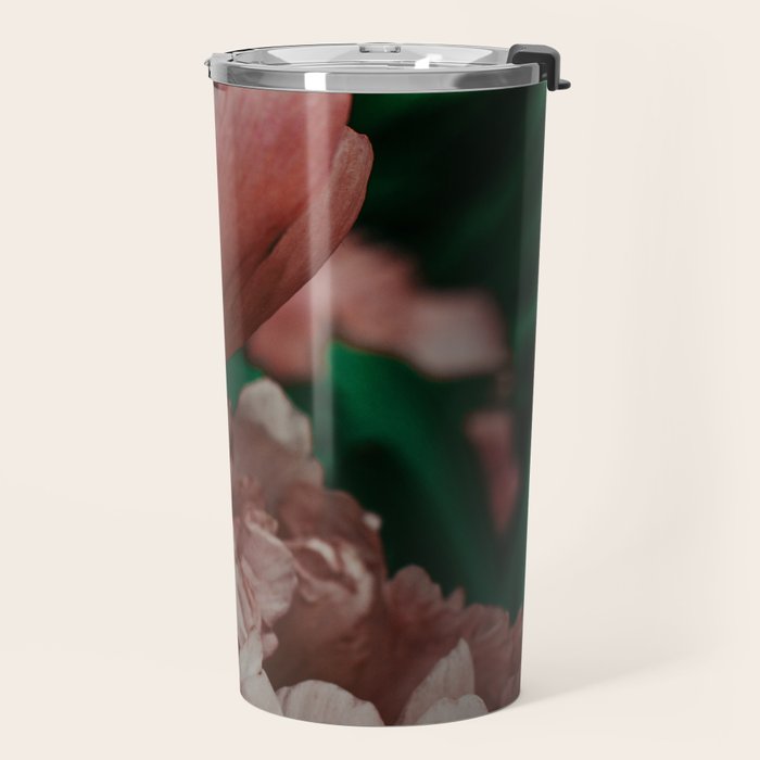 Pink Peony Flower Photographic Study 1 Travel Mug Gallery Image 2