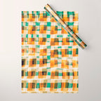 Abstract Linocut Pattern #9 Wrapping Paper Gallery Image 1