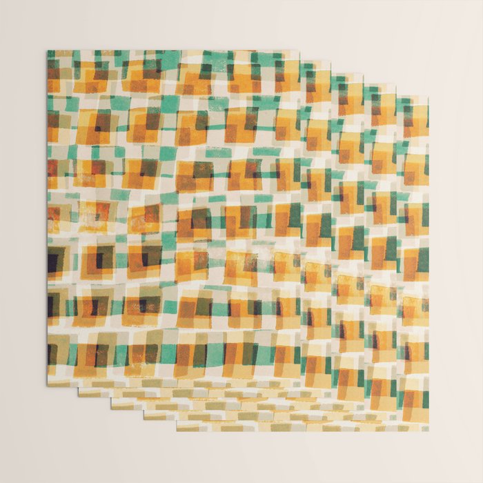 Abstract Linocut Pattern #9 Wrapping Paper Gallery Image 3