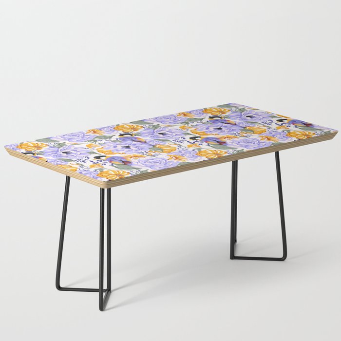 Colorful birds in garden flowers YL Coffee Table Gallery Image 1