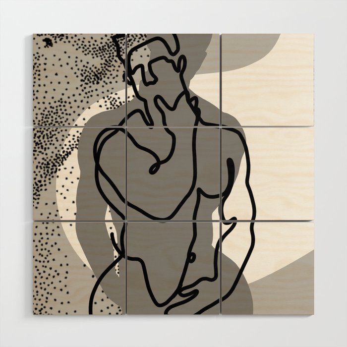 NOODDOOD Lines 14 Wood Wall Art Gallery Image 1