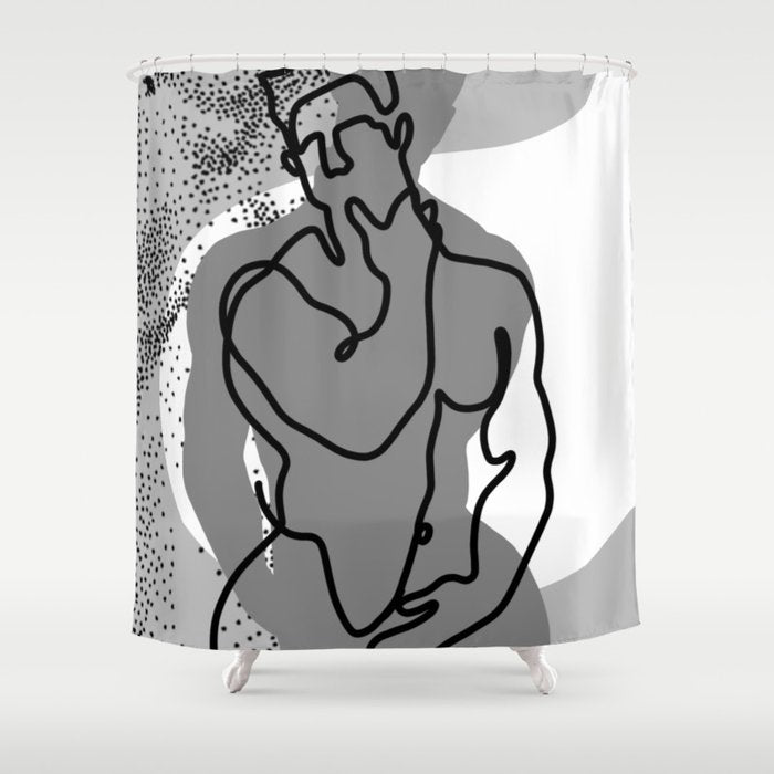 NOODDOOD Lines 14 Shower Curtain Gallery Image 1