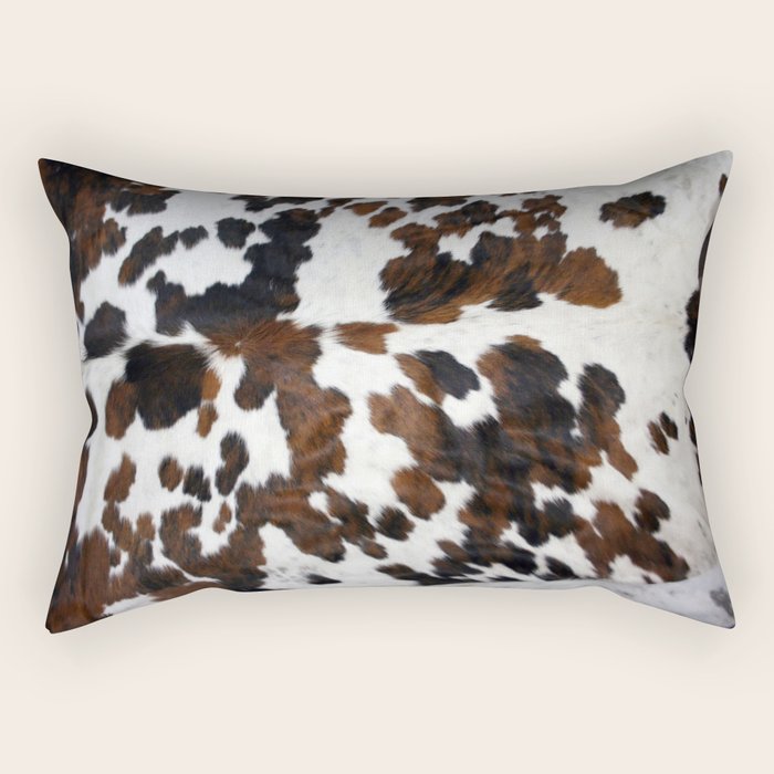 Brown Cowhide Rectangular Pillow Gallery Image 2