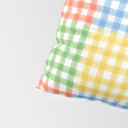 Colorful square gingham grid patchwork print Pillow Sham Gallery Image 4