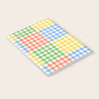 Colorful square gingham grid patchwork print Notebook Gallery Image 3