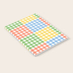 Colorful square gingham grid patchwork print Notebook Gallery Image 2