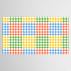 Colorful square gingham grid patchwork print Tablecloth Gallery Image 2