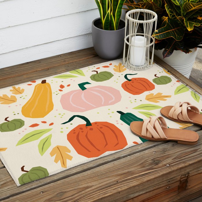 Pumpkins Outdoor Rug Gallery Image 2