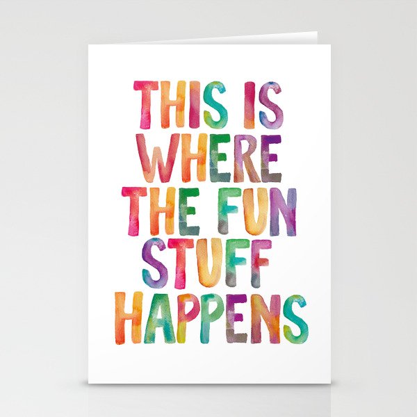 This is Where The Fun Stuff Happens Stationery Card Gallery Image 1