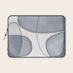 Minimal Blue Grey Shapes Laptop Sleeve Gallery Image 1