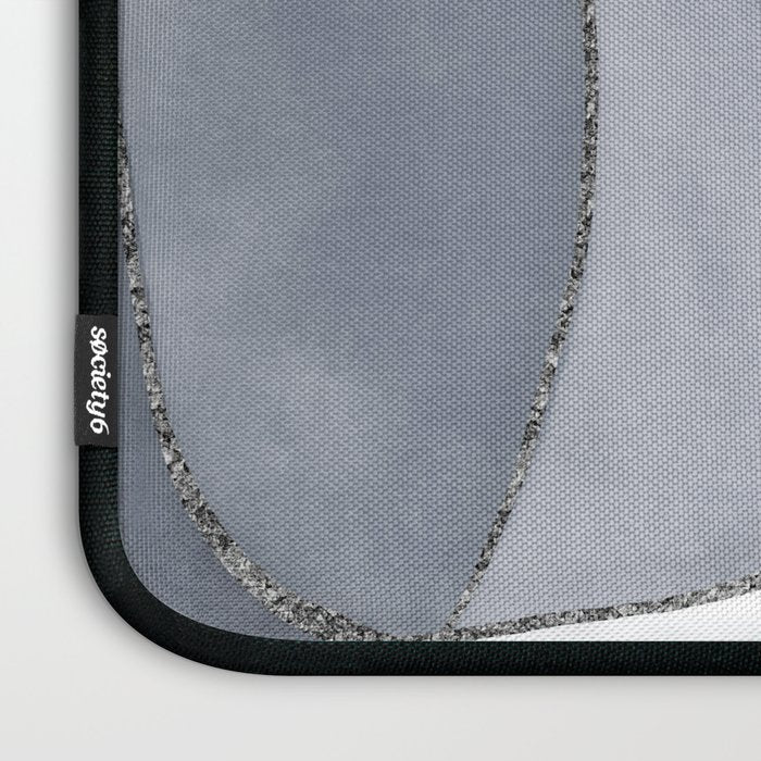 Minimal Blue Grey Shapes Laptop Sleeve Gallery Image 3