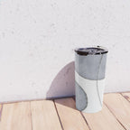 Minimal Blue Grey Shapes Travel Mug Gallery Image 4