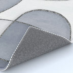 Minimal Blue Grey Shapes Rug Gallery Image 4
