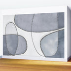 Minimal Blue Grey Shapes Wall Mural Gallery Image 2