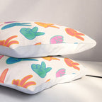 Peace And Victory Hand Sign In Rainbow Colours Pattern Pillow Sham Gallery Image 3