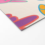 Peace And Victory Hand Sign In Rainbow Colours Pattern Welcome Mat Gallery Image 2