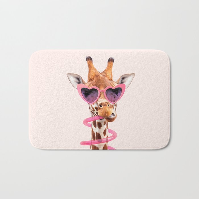THIRSTY GIRAFFE Bath Mat Gallery Image 1