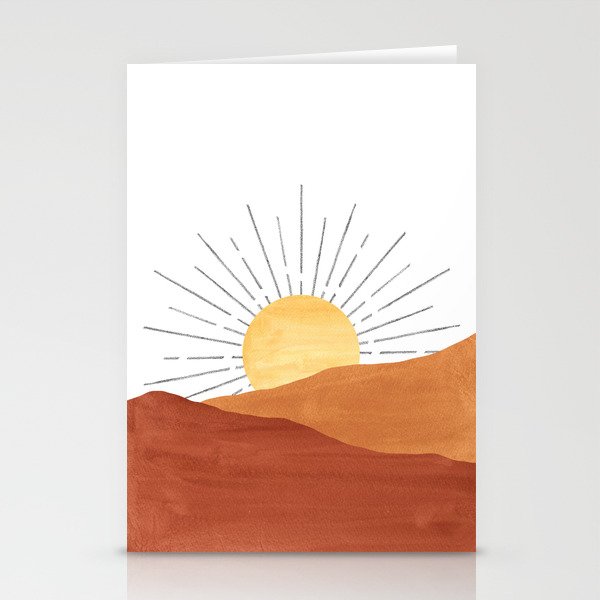 Terracotta desert sun Stationery Card Gallery Image 2