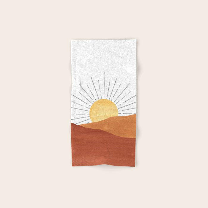 Terracotta desert sun Bath Towel Gallery Image 1