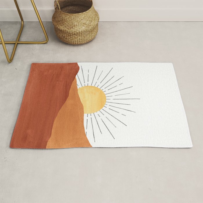 Terracotta desert sun Rug Gallery Image 1