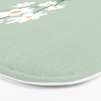Daisies in Vase (sage green) Bath Mat Gallery Image 3