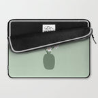 Daisies in Vase (sage green) Laptop Sleeve Gallery Image 2