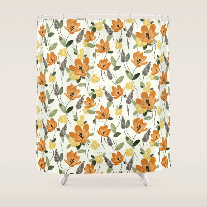 Evening Glow Meadow Shower Curtain Gallery Image 1
