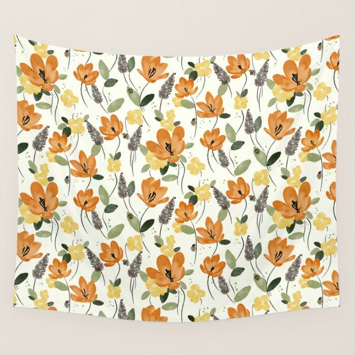 Evening Glow Meadow Wall Tapestry Gallery Image 4