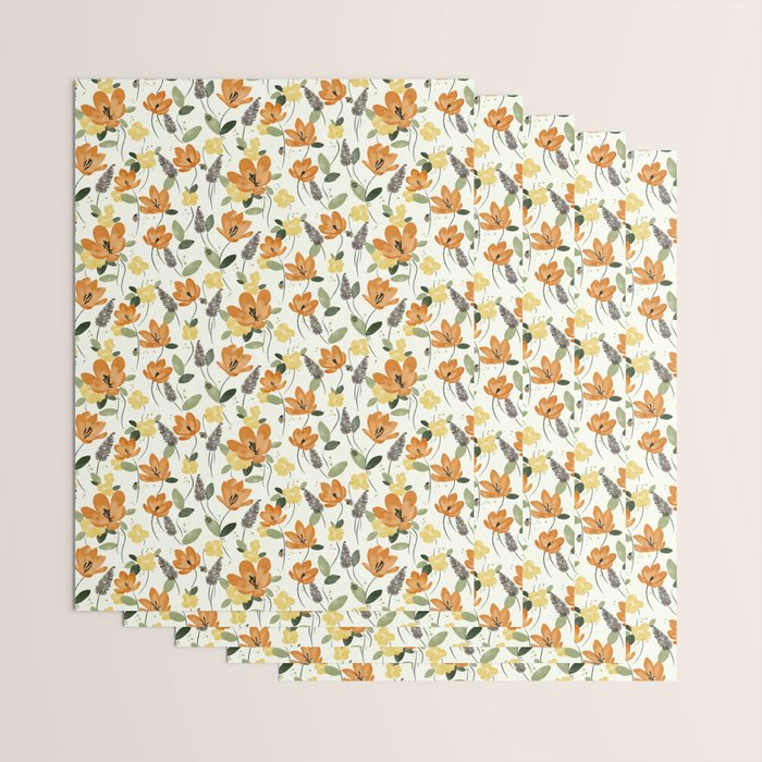 Evening Glow Meadow Wrapping Paper Gallery Image 3