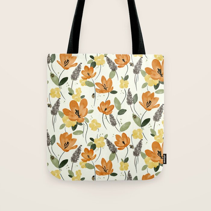 Evening Glow Meadow Tote Bag Gallery Image 1