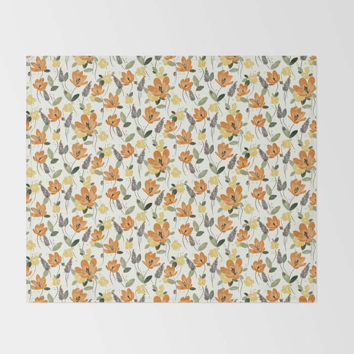 Evening Glow Meadow Throw Blanket Gallery Image 2