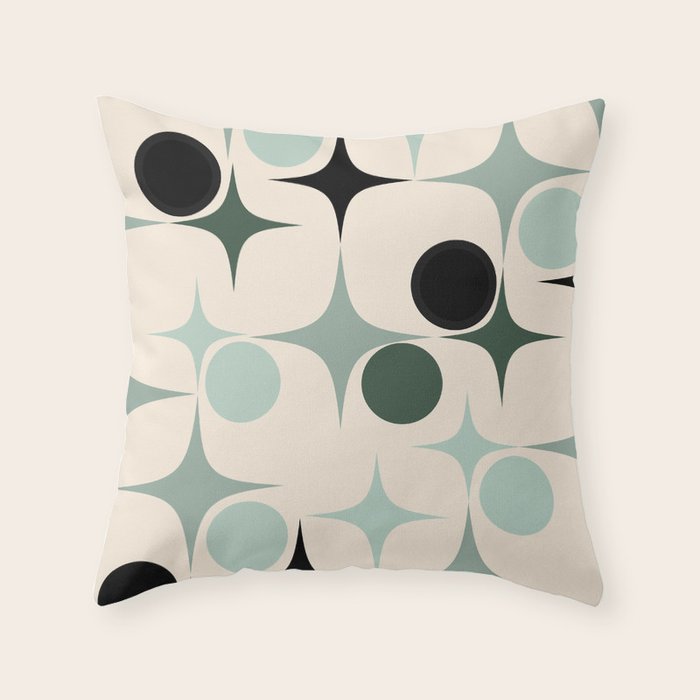Modern Retro Geo Throw Pillow Gallery Image 1