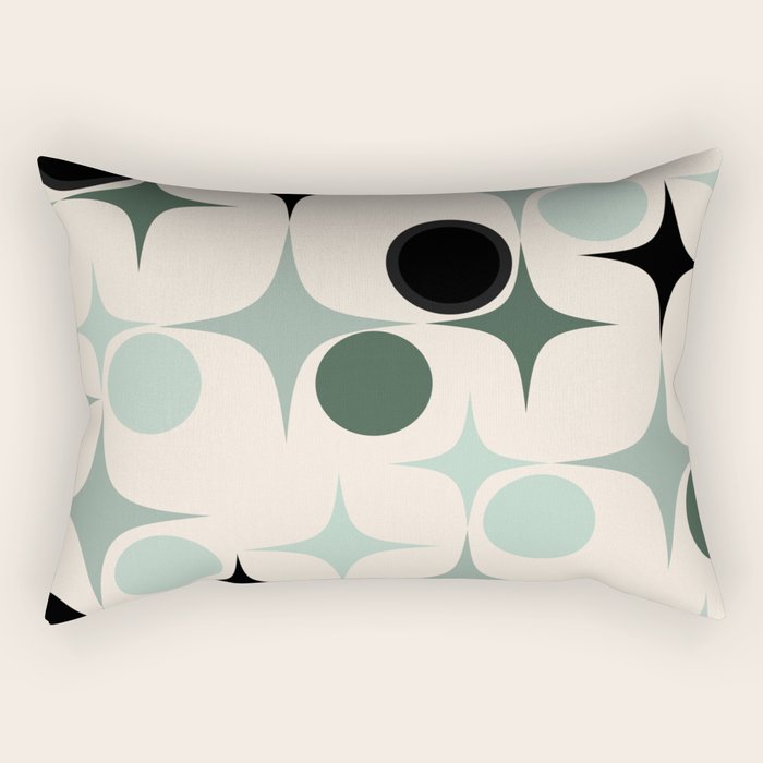 Modern Retro Geo Rectangular Pillow Gallery Image 2