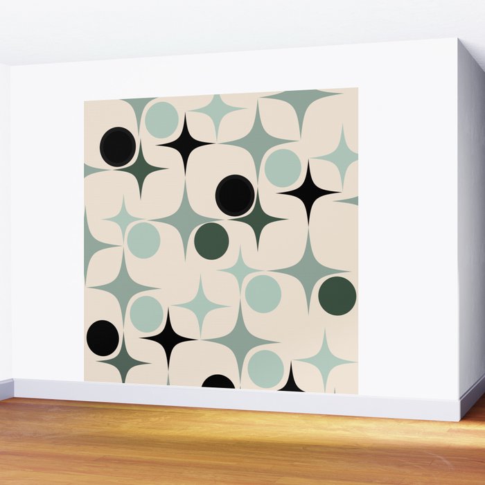 Modern Retro Geo Wall Mural Gallery Image 2