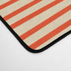 Finnish Patchwork Stripes Pattern Orange Green Pink Chartreuse Desk Mat Gallery Image 4