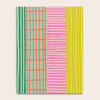 Finnish Patchwork Stripes Pattern Orange Green Pink Chartreuse Notebook Gallery Image 4