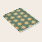 Boho Summer Sun Pattern X Kelly Green and Yellow Notebook Gallery Image 2