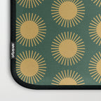 Boho Summer Sun Pattern X Kelly Green and Yellow Laptop Sleeve Gallery Image 3