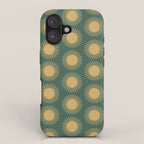 Boho Summer Sun Pattern X Kelly Green and Yellow iPhone Case Gallery Image 1
