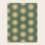 Boho Summer Sun Pattern X Kelly Green and Yellow Notebook Gallery Image 4
