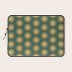 Boho Summer Sun Pattern X Kelly Green and Yellow Laptop Sleeve Gallery Image 1