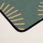 Boho Summer Sun Pattern X Kelly Green and Yellow Desk Mat Gallery Image 4