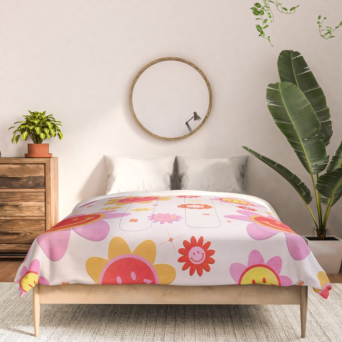Smiling Flower Faces  Comforter Gallery Image 3