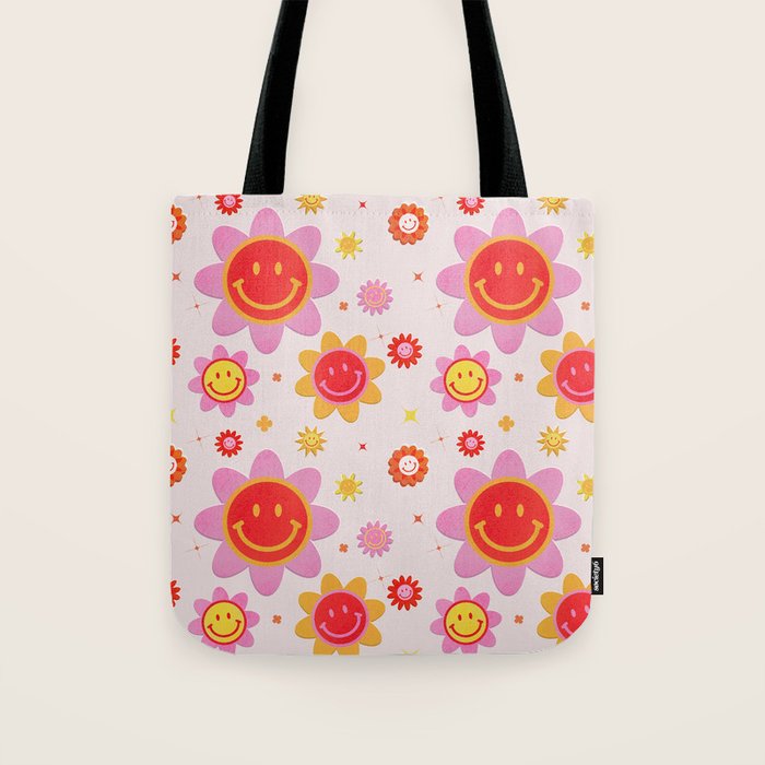 Smiling Flower Faces  Tote Bag Gallery Image 1