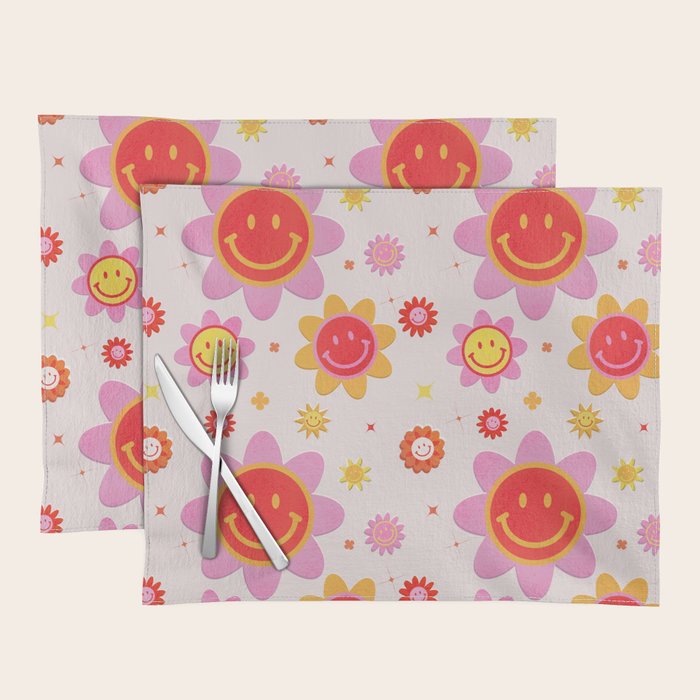 Smiling Flower Faces  Placemat Gallery Image 1