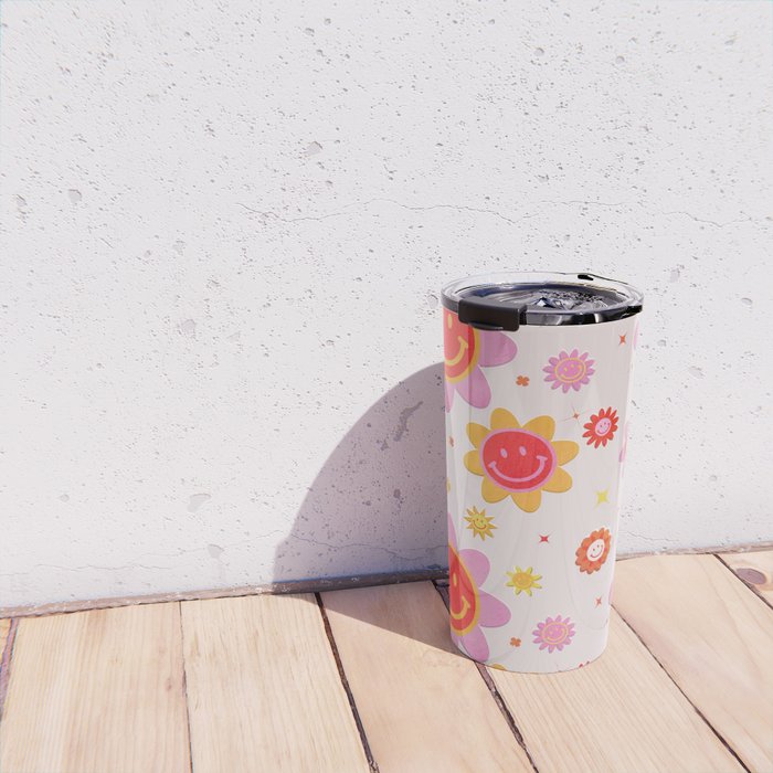 Smiling Flower Faces  Travel Mug Gallery Image 4