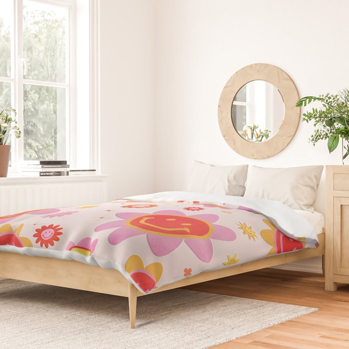 Smiling Flower Faces  Duvet Cover Gallery Image 2